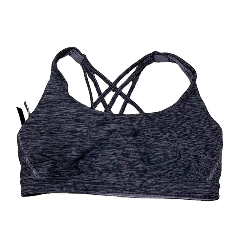 Victoria's Secret bralette size medium black purple lounge minimal support NWT